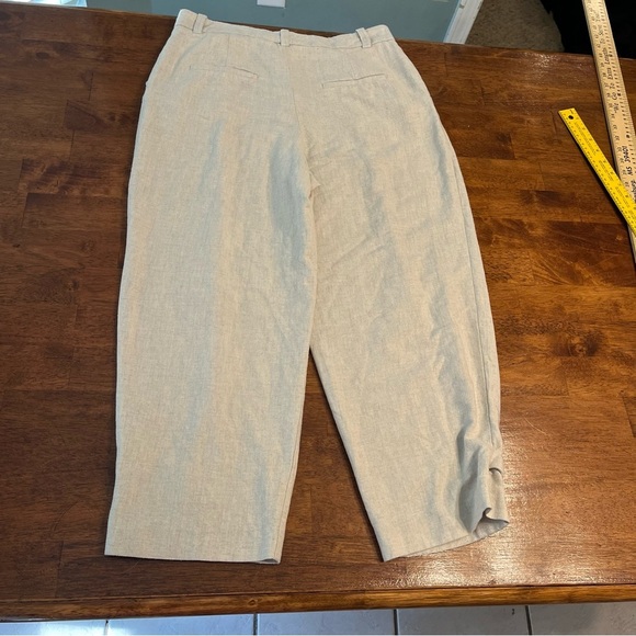 Zara pleated balloon pants bamboo cotton polyester blend size medium - Picture 6 of 7